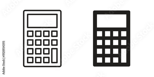 Calculator icon. Premium thin line vector illustrator. Vector EPS10