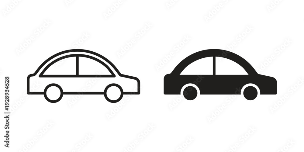 Fototapeta premium Car icon. Premium thin line vector illustrator. Vector EPS10