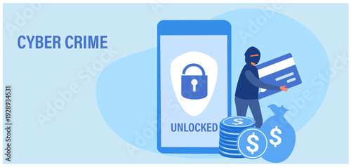 Cyber crime, cyber security and data protection privacy, PDPA concept. Businessman secure data management and protect data from hacker attacks and padlock icon to internet technology networking vector