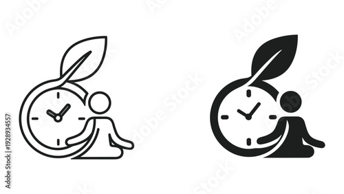 Person hugging clock symbolizing time management and productivity