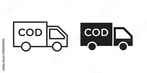 Cash on delivery icon. Premium thin line vector illustrator. Vector EPS10