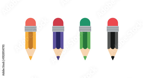 Colored Pencil Line minimal abstract color illustration