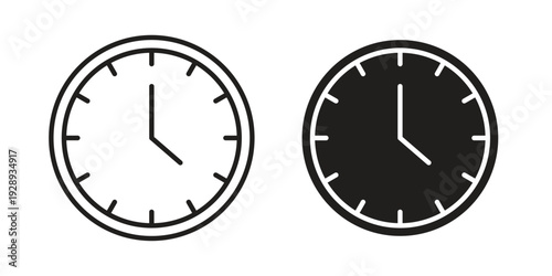 Clock icon. Premium thin line vector illustrator. Vector EPS10