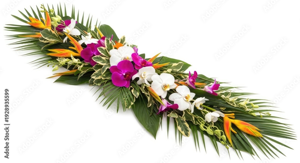 Obraz premium Colorful Tropical Floral Arrangement Decoration.