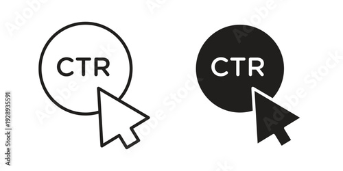 CTR icon. Premium thin line vector illustrator. Vector EPS10