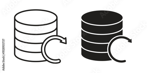 Data backup icon. Premium thin line vector illustrator. Vector EPS10