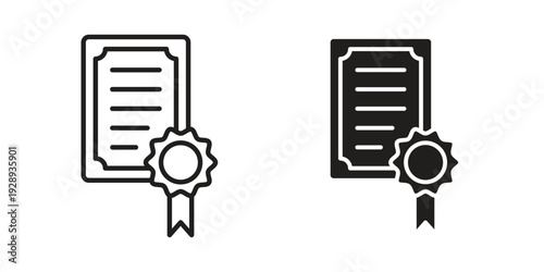 Diploma icon. Premium thin line vector illustrator. Vector EPS10