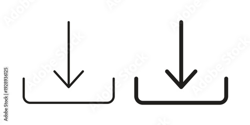 Download icon. Premium thin line vector illustrator. Vector EPS10