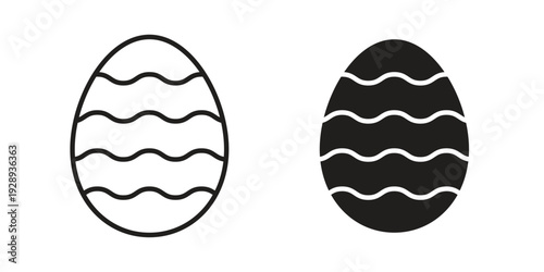 Easter egg icon. Premium thin line vector illustrator. Vector EPS10
