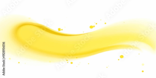 Orange juice and yellow paint splash with tropical fruits background