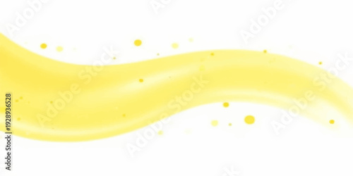 Vector illustration of an orange juice splash on an orange background with fresh ripe yellow bananas isolated on white, healthy tropical fruit snack concept
