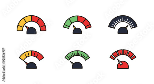 Contour Gauge Line abstract bold color illustration