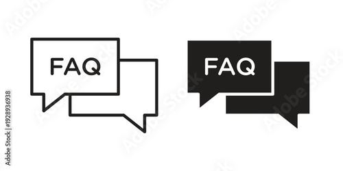FAQs icon. Premium thin line vector illustrator. Vector EPS10