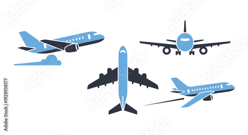 Commercial Plane Mod dynamic abstract color illustration