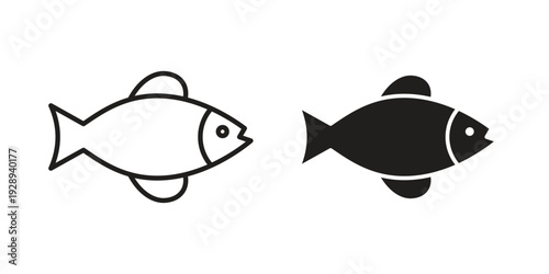Fish icon. Premium thin line vector illustrator. Vector EPS10