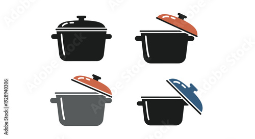 Dutch Oven Line art clean abstract illustration