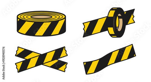 Crime Scene Tape modern bold tone illustration