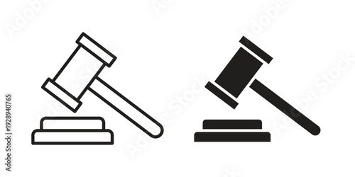 Gavel icon. Premium thin line vector illustrator. Vector EPS10