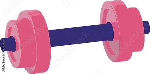 Colorful dumbbell fitness equipment for strength training workout gym exercise healthy lifestyle bodybuilding sport training weight lifting vector illustration isolated