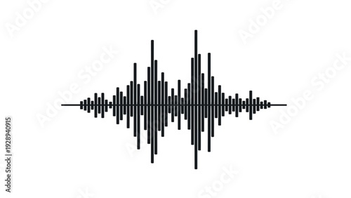 black audio soundwave pulse frequency waveform design vector illustration