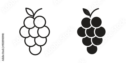 Grapes icon. Premium thin line vector illustrator. Vector EPS10