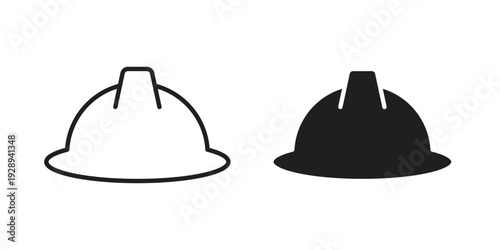 Hard hat icon. Premium thin line vector illustrator. Vector EPS10