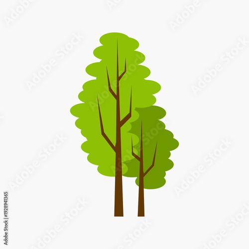 Dense forest bushes vector