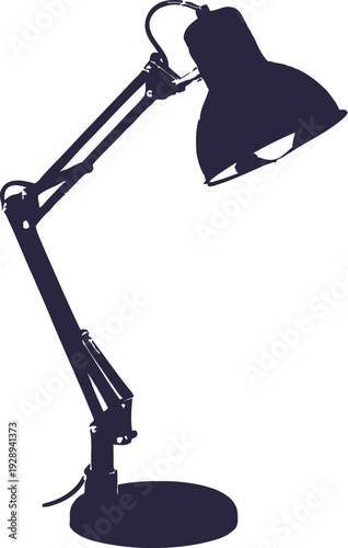 Desk Lamp Silhouette: A sleek desk lamp stands as a symbol of illumination and focus, its adjustable arm poised to cast light upon the tasks at hand.
