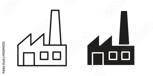 Industrial factory icon. Premium thin line vector illustrator. Vector EPS10