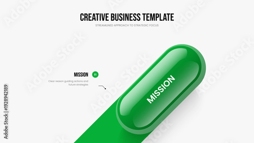 Enterprise Visualization One Step Infographic Slide Design. Project Innovation 1 Element Diagram Slideshow Template. Product Strategy Presentation Layout Vector Illustration.