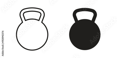 Kettlebell icon. Premium thin line vector illustrator. Vector EPS10