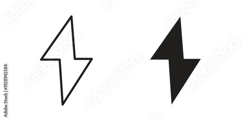 Lightning icon. Premium thin line vector illustrator. Vector EPS10