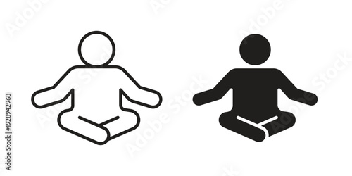 Meditation icon. Premium thin line vector illustrator. Vector EPS10