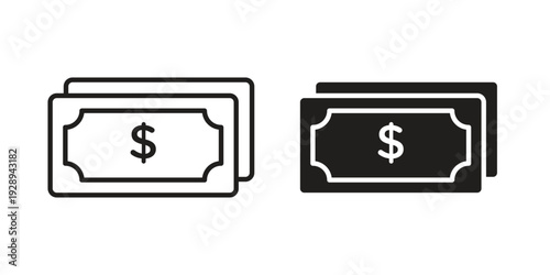 Money icon. Premium thin line vector illustrator. Vector EPS10