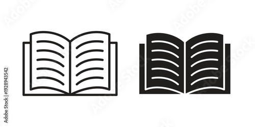 open book icon. Premium thin line vector illustrator. Vector EPS10