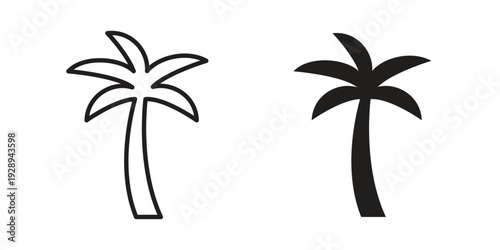 Palm tree icon. Premium thin line vector illustrator. Vector EPS10