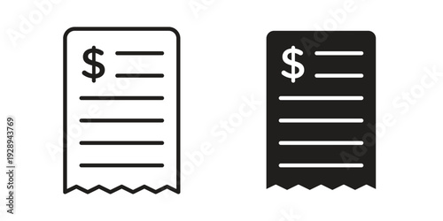 Payment receipt icon. Premium thin line vector illustrator. Vector EPS10