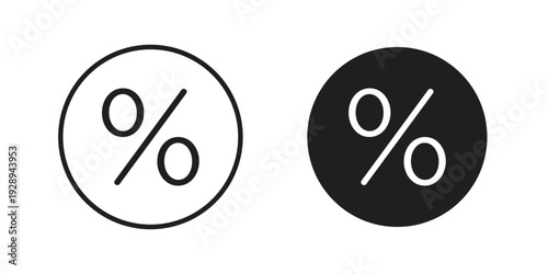Percentage icon. Premium thin line vector illustrator. Vector EPS10