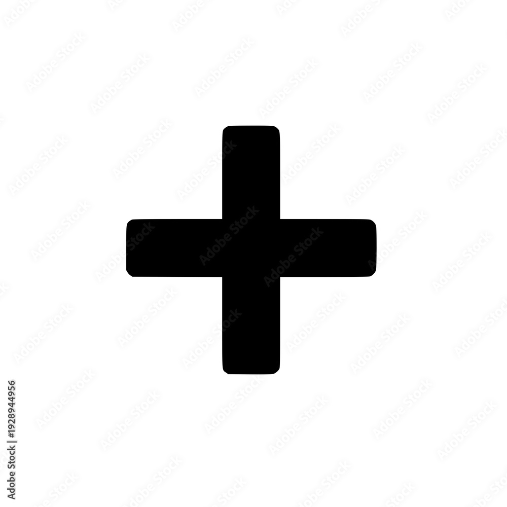 Fototapeta premium Plus Icon for Add Create and Expand Action Symbol Minimal Vector