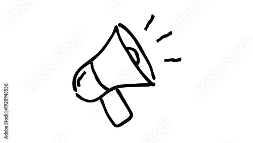Hand Drawn Megaphone Loudspeaker Doodle Sketch
Keywords: