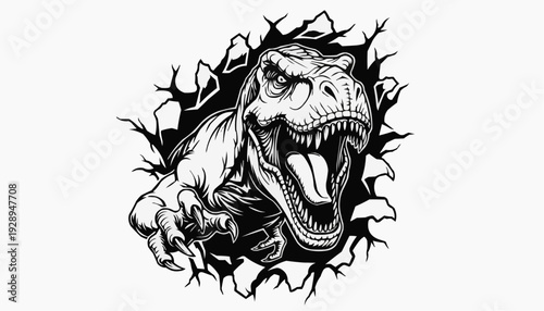 Tyrannosaurus Rex Breaking Wall