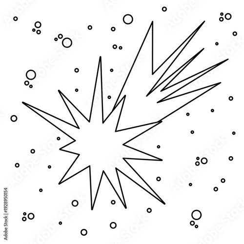 Cartoon rocket ship flying through deep space galaxy. Cosmic exploration graphics. Vibrant celestial bodies and a spaceship flying through a starry galaxy. Ideal for social media, app icons, and print