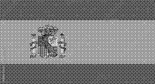 Spain flag vector graphic illustration of a geometric pattern design dither