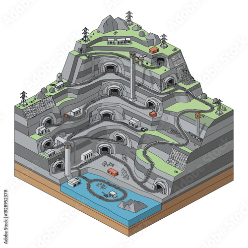 3D Model of Stylized Mountain Landscape.