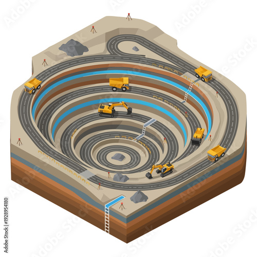 Toy Cars Racing on Spiral Track.