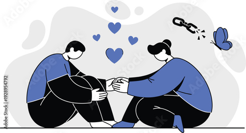 Two people sharing a moment of connection and friendship