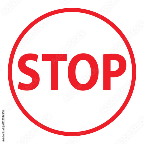 Warning stop sign stock vector Art Illustrations