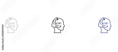  Mental health and wellness icon set. Vector illustrations of brain health, meditation, emotional intelligence, support, and personal growth symbols in outline, solid, and glyph styles.