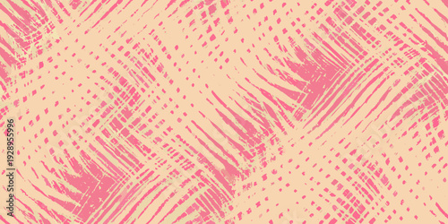Abstract pink and beige brushstroke pattern with a textured dynamic feel