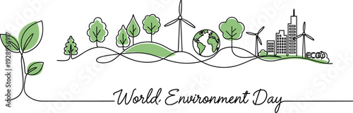 World environment day eco friendly illustration